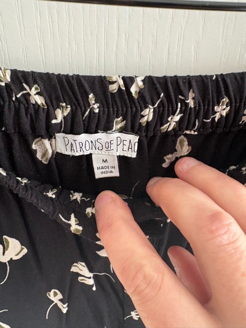 Patrons of Peace Black and White Floral Tiered Maxi Skirt - Picture 4 of 4